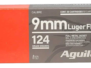 Aguila Ammunition 9mm Luger Handgun Ammo - 124 Grain | FMJ | 50rd Box