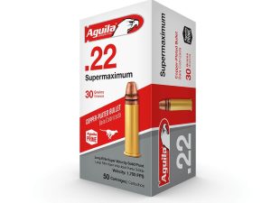 Aguila Ammunition .22 LR Super Max Rifle Ammo - 30 Grain | Copper Plated Solid Point | 50rd Box