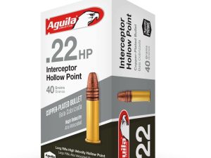 Aguila Ammunition .22 LR Interceptor Rifle Ammo - 40 Grain | Copper Plated Hollow Point | 50rd Box