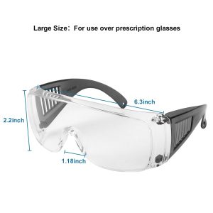 Shooting Glasses Over Eyeglasses, AntiFog Safety Glasses Over Prescription OTG - Image 4