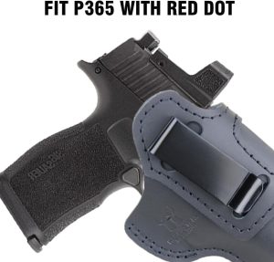 Leather Holster for SIG Sauer P365, P365X, P365XL,P365 XMACRO – Fits P365 with Red Dot - Image 8