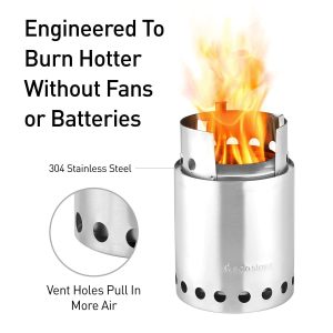Solo Stove Titan Camping Stove Portable Stove for Backpacking and Outdoor Cooking Great Stainless Steel Camping Backpacking Stove Compact Wood Stove Design-No Batteries or Liquid Fuel Canisters Needed - Image 9