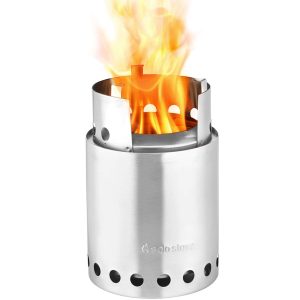 Solo Stove Titan Camping Stove Portable Stove for Backpacking and Outdoor Cooking Great Stainless Steel Camping Backpacking Stove Compact Wood Stove Design-No Batteries or Liquid Fuel Canisters Needed