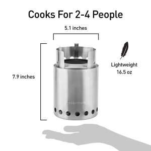Solo Stove Titan Camping Stove Portable Stove for Backpacking and Outdoor Cooking Great Stainless Steel Camping Backpacking Stove Compact Wood Stove Design-No Batteries or Liquid Fuel Canisters Needed - Image 8