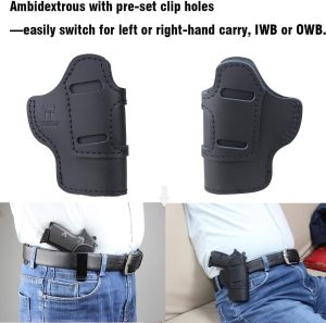 Leather Holster for SIG Sauer P365, P365X, P365XL,P365 XMACRO – Fits P365 with Red Dot - Image 4