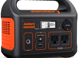 Jackery Portable Power Station Explorer 300, 293Wh Backup Lithium Battery, Solar Generator for Outdoors Camping Travel Hunting Blackout (Solar Panel Optional)