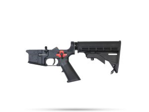 Bushmaster M4 Built Complete AR15 Lower Receiver - Black | BFI M4 Carbine Stock | BFS III Trigger Equipped